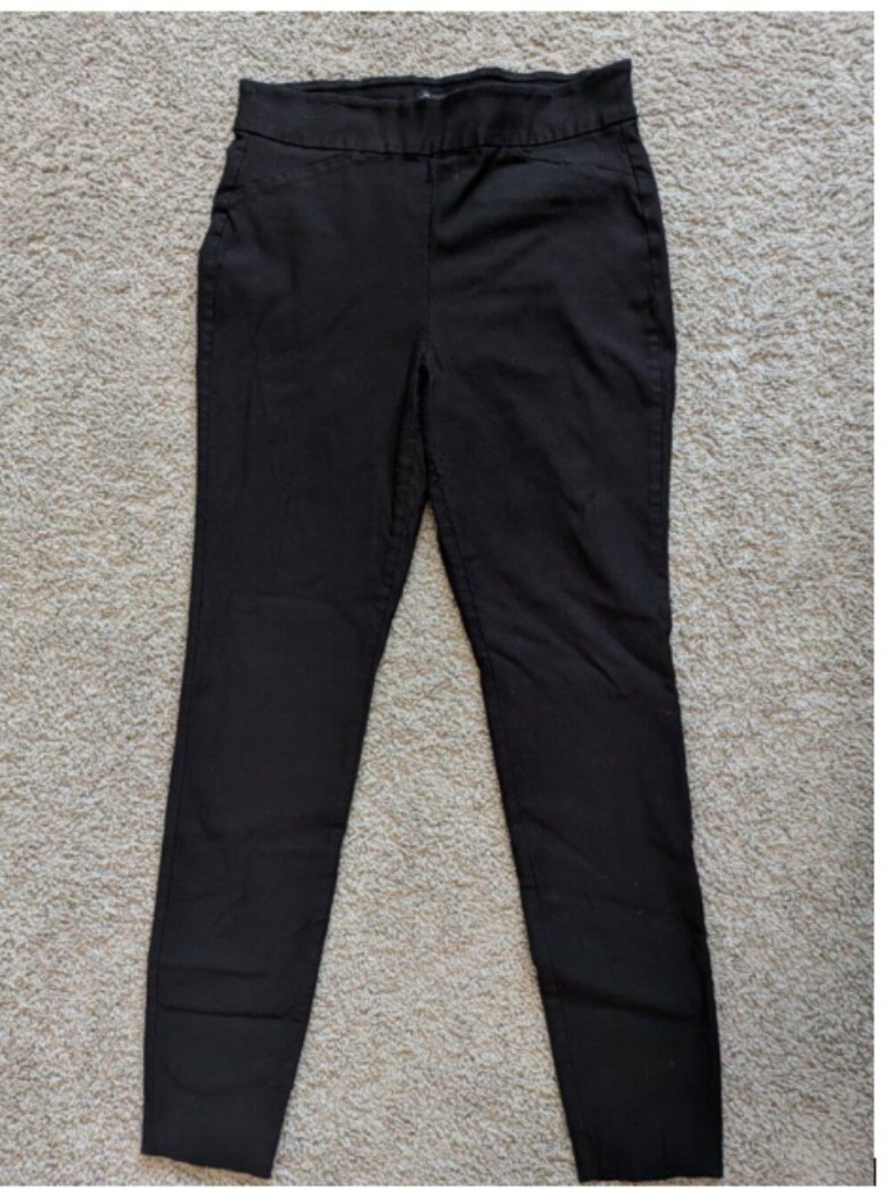 RW&CO Black Ankle Length Legging Stretch Ponte Pants L